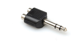 Adaptor, Dual RCA to 1/4 in TRS