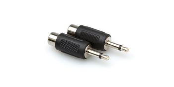 Adaptors, RCA to 3.5 mm TS, 2 pc