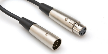 DMX512 Adaptor, XLR5M to XLR3F, 6"