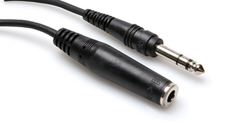 Headphone Extension Cable, 1/4 in TRS to 1/4 in TRS, 25 ft