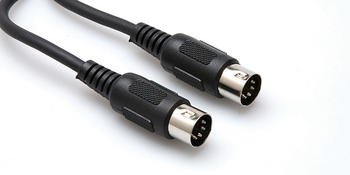 MIDI Cable, 5-pin DIN to Same, 15'