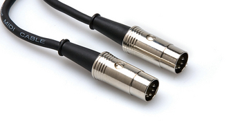 Pro MIDI Cable, Serviceable 5-pin DIN to Same, 3'