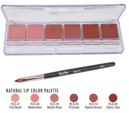 LSP-1 Natural (6 Colors) , Lip Color Palettes .36oz/10.2gm -0